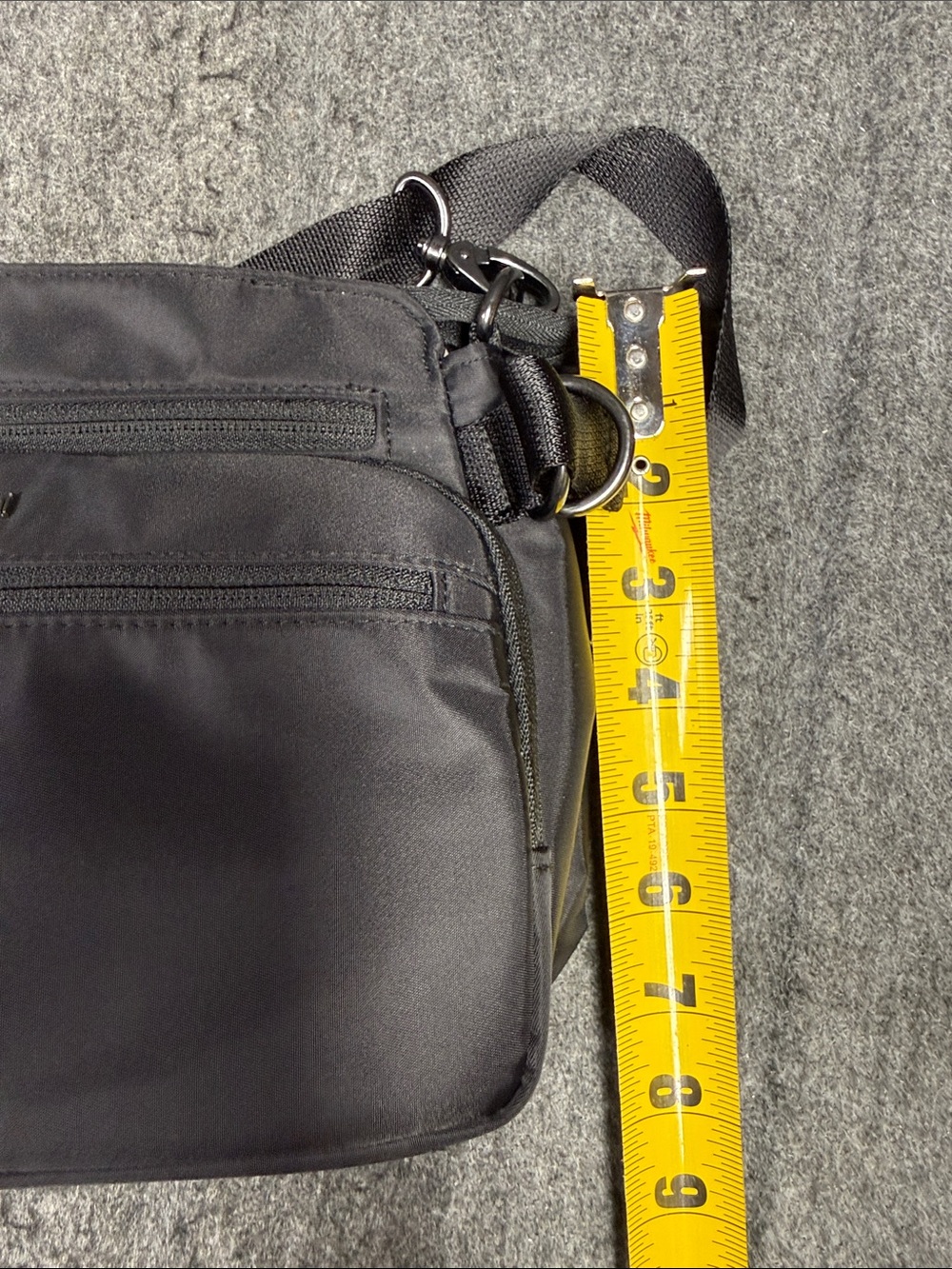 Baggallini Black Nylon Crossbody Messenger Bag - Picture 6 of 10